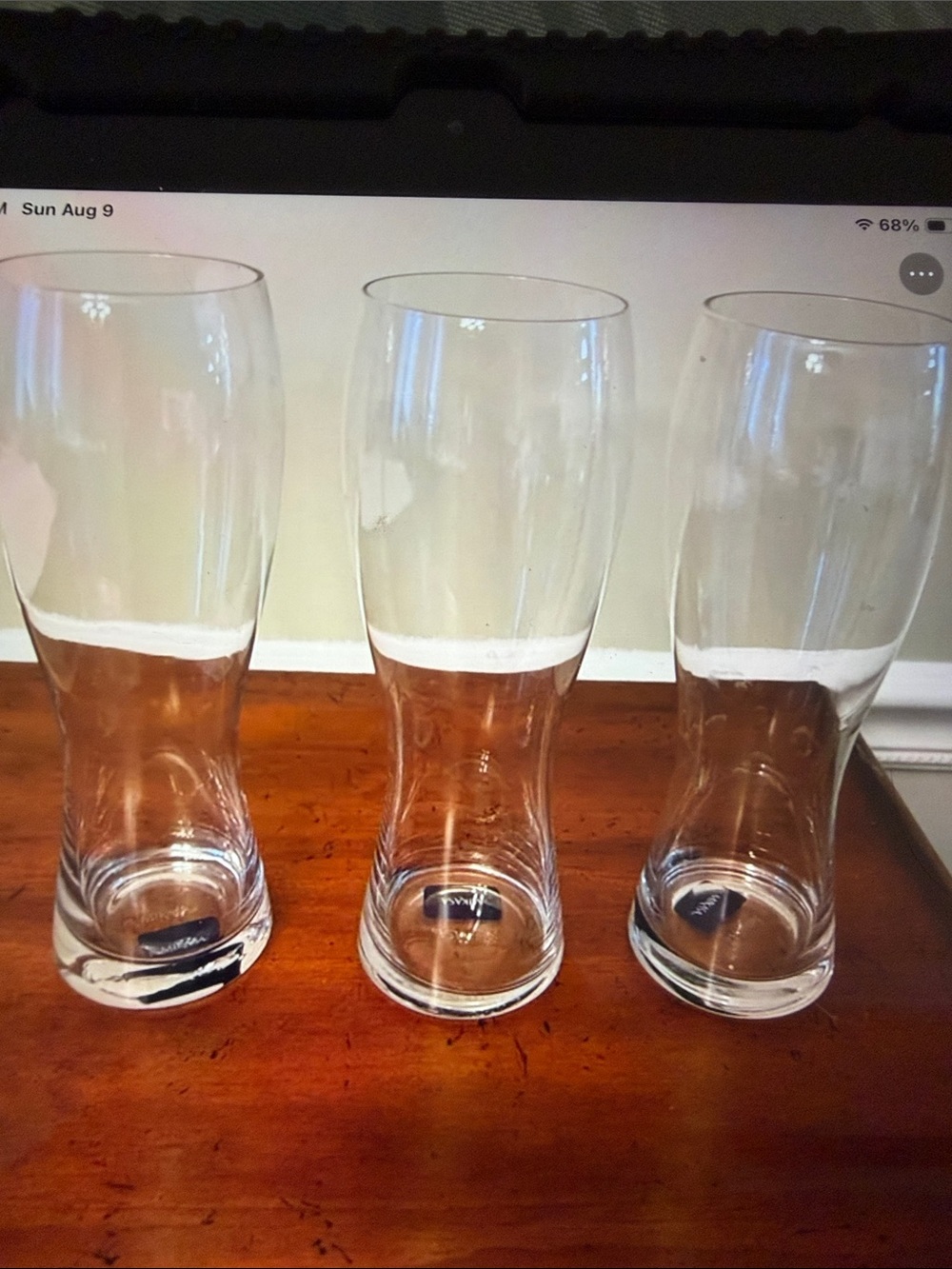 Mikasa Clear Glass Pilsner Set of 3